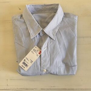 Uniqlo Men's Long Sleeve Shirt | Extra Fine Cotton | Sz: XL | Blue 100% cotton